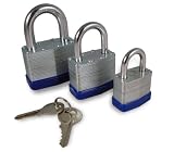 Review DNS Creative  / 40mm Steel Padlock with Protective Blue Vinyl Bumper and Two Keys