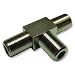 Solid Metal F-Type Satellite Cable T Splitter  from Solent Cables