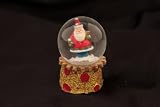 Gisela Graham Christmas/Xmas Santa Mini Dome / Snow Globe - Red  Gold