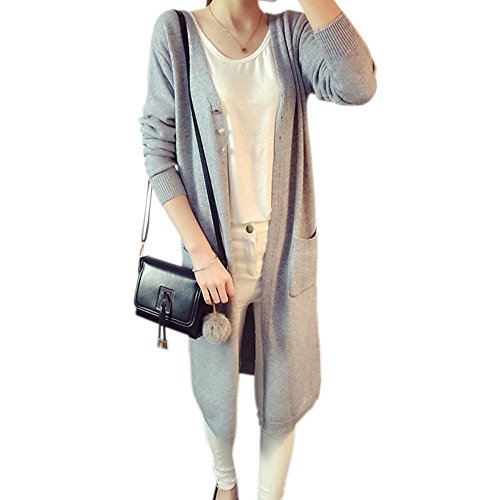 [モノジー] MONOZY レディース ロング カーディガン 【選べる5色】 あったか 柔らか ニット フリーサイズ シンプル デザイン コーディガン