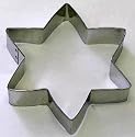 RM Magen David Star of 5" Metal Cookie Cutter for Jewish Holiday Baking / Christmas Hannukah Party Favors / Scrapbooking Stencil