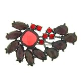 Art Deco Red Pin Brooch
