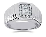 0.71 ctw Men's Diamond Ring in Platinum