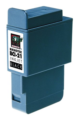Rhinotek Compatible Black Inkjet Cartridge for Canon BCI-21 or Apple