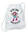 Maisy Monkey Drawstring Bag Swim Aqua Marine