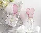 Sweetheart Translucent Pink Heart Bottle Stopper (Set of 48) - Baby Shower Gifts & Wedding Favors