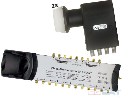 Multischalter Set 12 Anschlüsse und 2 Satelliten - Sharp LNB PMSE 9-12 Multischalter Set 12 Anschlüsse und 2 Satelliten - Sharp LNB PMSE 9-12