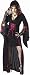 Sexy Womens Adult Halloween Costume Gothic Witch Vampire Black Hooded Cape Corset Dress Outfit