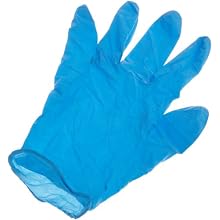 Ansell TNT Blue 92-575 Nitrile Glove, Chemical Resistant, Powdered, Disposable, Rolled Beaded Cuff, 9.5" Length, 5 mils Thick, X-Large (Pack of 100)