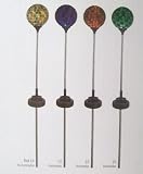 Stained Glass Mosaic Tiled Solar Globe Landscaping Lights with Spectrum Color Changing LED, 4 Piece Set