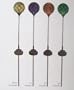 Stained Glass Mosaic Tiled Solar Globe Landscaping Lights with Spectrum Color Changing LED, 4 Piece Set