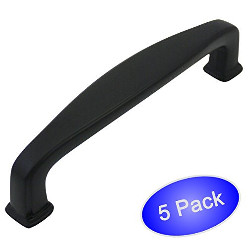 Cosmas® 4389FB Flat Black Modern Cabinet Hardware Handle Pull - 3