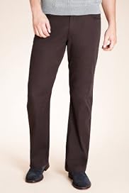 Autograph Pure Cotton Stay Dark Straight Leg Trousers [T17-2086A-S]