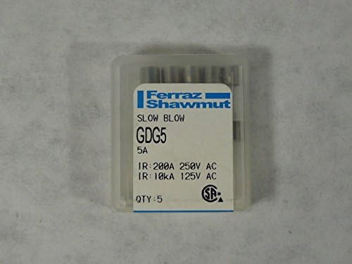 Ferraz Shawmut GDG5 Glass Fuse 5amp 250V Box of 5