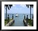 Boats in Oranjestad Harbor, Aruba, Caribbean Framed Art Poster Print by Lisa Engelbrecht, 31x25