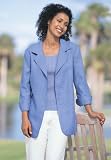 No-button Linen Blazer