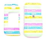 Samsung Zeal/Alias 2 u750 "Love" on Colorful Stripes Hard Case, Cover, Face ....