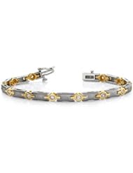 1.00 ctw Diamond Bracelet 2 Tone Gold