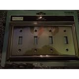 Buy Allen + Roth Quad Toggle Switch Plate Antique Brass
