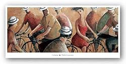 Ciclistas by Didier Lourenco 38"x15.5" Art Print Poster