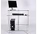 32" Glass and Aluminum Computer Desk