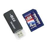 4GB 4 GB SD SDHC Class 4 PATRIOT Memory Card with USB Card Reader for Digit ....
