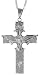 Sterling Silver 3 1/4 (84 mm) Diamond Cut Cross Pendant