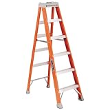 Louisville Ladder FS1506 Advent 300-Pound Capacity Extra Heavy-Duty Fiberglass Step Ladder, 6-Foot