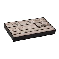 Mele & Co. Blake In-Drawer Jewelry Organizer in Black Faux Leather