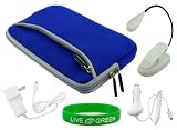 Young Micro Ultimate Combo Kit - Dual-Pocket Neoprene Sleeve Case, Book Light, Car and Travel-Wall Chargers for Barnes & Noble nook E-Reader Reading Device (nook NOT Included)