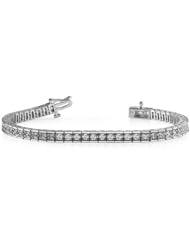 4.00 ct Ladys Round Cut Diamond Bracellet In 14 Karat White Gold