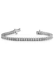 4.00 ct Ladys Round Cut Diamond Bracellet In 18 Karat White Gold