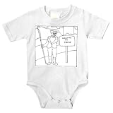Onesie with male, man, board, "black and white", Texas, welcome, abstract, wishes, sign, American, flag, holding, greeting, clown, suit by SHOPZEUS