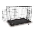 36" black large dog cage twin door by Doghealth EC36 + travel bowl