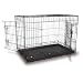 2 door fold flat black dog cage 30" by Doghealth EC30 + bed