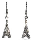 Austrian Crystal 3D Eiffel Tower Paris Dangle Earrings