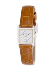 Pedre Womens Two-Tone Petite Retro Leather Strap Watch #6275TX