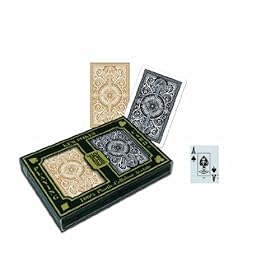  KEM Arrow Black and Gold Poker Size Jumbo Index Playing Cards