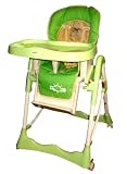 604B Green Adjustable Wheeled Dexluxe High Chairs