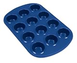 Silicone Solutions 12 Cup Mini Muffin Pan Blue