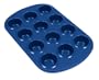 Silicone Solutions 12 cup Mini Muffin Pan, Blue