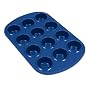 Silicone Solutions 12 cup Mini Muffin Pan, Blue