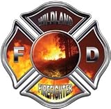 4" Wildland Firefighter Maltese Cross Decal