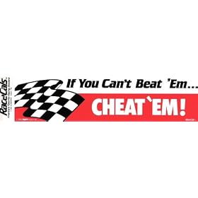 IF YOU CAN'T BEAT 'EM...CHEAT 'EM! decal bumper sticker