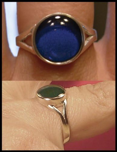 Mood Ring Sterling Silver Round Splitband Size 10