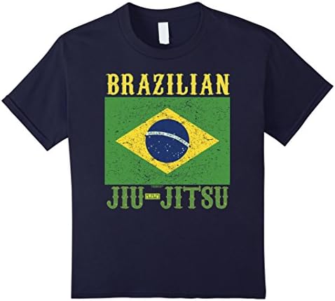 Kids Brazilian JIU-JITSU Shirt (New-2016) 4 Navy
