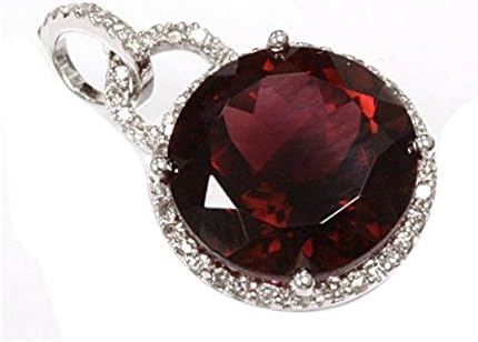 4.6 cttw 18k White Gold Diamond Pink Tourmaline Pendant With Chain Necklace 18" Made In America