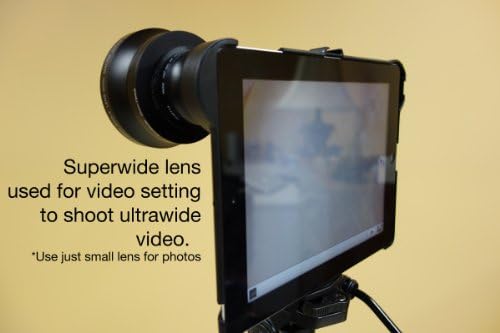 Makayama Movie Mount for iPad 3 with Super Wide Video Lens