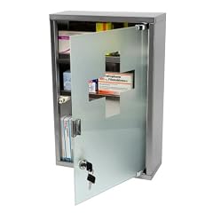 XXL Design-Medizinschrank Arnzeischrank aus Edelstahl und Glas