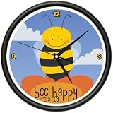 BEE ~Wall Clock~ bumble childrens babys room decor gift
